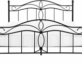 Beliani Antlia – metalowe łóżko retro 160 x 200 cm ze stelażem, czarne – zdjęcie 5