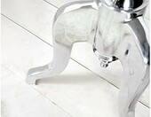 LnxP stolik pomocniczy barokowy w stylu antycznym – aluminium, srebrny, 55 cm – zdjęcie 5