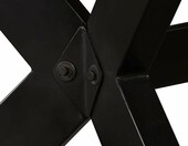 vidaXL stół jadalniany 180 x 90 cm – lite drewno mango, stalowe nogi, styl retro – zdjęcie 4