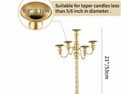 Nuptio kandelabr 5-ramienny 53 cm – złoty świecznik w stylu antycznym – zdjęcie 5