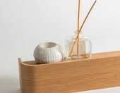 KAZAI. Toke – wieszak ścienny z 8 haczykami, fornirowany panel dębowy 82 cm – zdjęcie 5