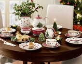 Villeroy & Boch Toy's Delight – porcelanowa cukiernica z pokrywką, biało-czerwona – zdjęcie 3