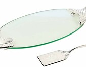 EDZARD Salmon 3131 – posrebrzany półmisek w kształcie ryby z łopatką, 58 cm – zdjęcie 1