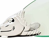 EDZARD Salmon 3131 – posrebrzany półmisek w kształcie ryby z łopatką, 58 cm – zdjęcie 2