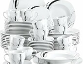 VEWEET Fiona – 60-częściowy porcelanowy serwis stołowy kombi dla 12 osób – zdjęcie 1