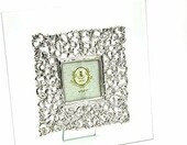Royal Family Sheffield – kwadratowa ramka posrebrzana z kryształem 31 x 31 cm – zdjęcie 1