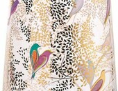 Portmeirion Sara Miller London Chelsea – porcelanowy wazon średni, ptaki i złote liście – zdjęcie 1