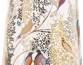 Portmeirion Sara Miller London Chelsea – porcelanowy wazon średni, ptaki i złote liście – zdjęcie 2