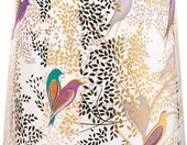 Portmeirion Sara Miller London Chelsea – porcelanowy wazon średni, ptaki i złote liście – zdjęcie 3