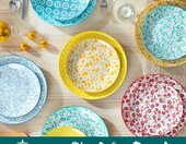 vancasso SELENE – zestaw 6 porcelanowych talerzyków deserowych 21 cm, pastelowe – zdjęcie 3