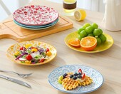 vancasso SELENE – zestaw 6 porcelanowych talerzyków deserowych 21 cm, pastelowe – zdjęcie 5