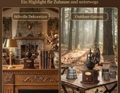 YUEHUA – ręczny młynek do kawy w stylu antycznym z szufladką, drewno – zdjęcie 4