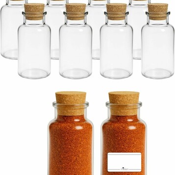 Słoiki apteczne 300 ml z korkiem mikken (stan nowy)