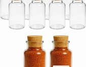 mikken słoiki apteczne 300 ml z korkiem i etykietami, 10 sztuk – zdjęcie 1