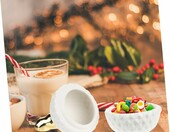 SHERCHPRY porcelanowa szkatułka na biżuterię z metalową oprawą, biało-złota – zdjęcie 2