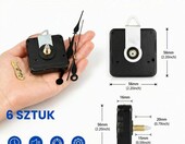 Voxlvytic Vox-017 – zestaw 6 cichych mechanizmów zegarowych kwarcowych ze wskazówkami, do naprawy zegarów – zdjęcie 2