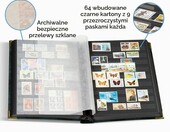 Leuchtturm Comfort Deluxe 341942 – album na znaczki, 64 czarne strony A4, zielony – zdjęcie 2