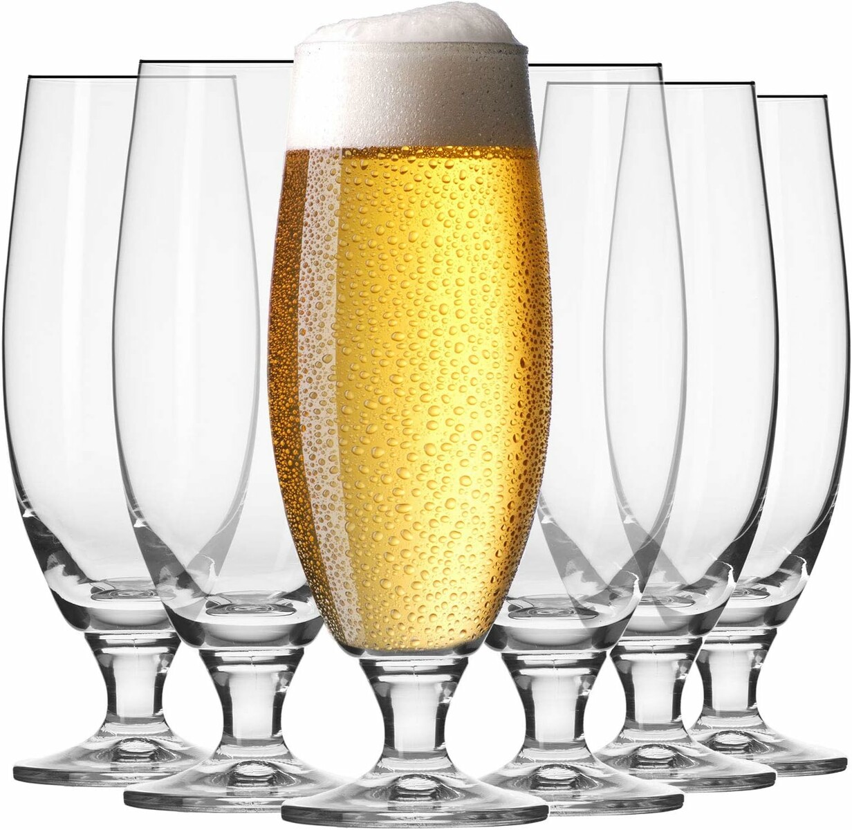 KROSNO Elite – 6 pokali do piwa kraftowego i degustacji, 500 ml, kryształ