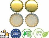 AE-GLAS – 25 złotych kapsli do butelek 26 mm, nietłoczonych – zdjęcie 2