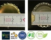 AE-GLAS – 25 złotych kapsli do butelek 26 mm, nietłoczonych – zdjęcie 4