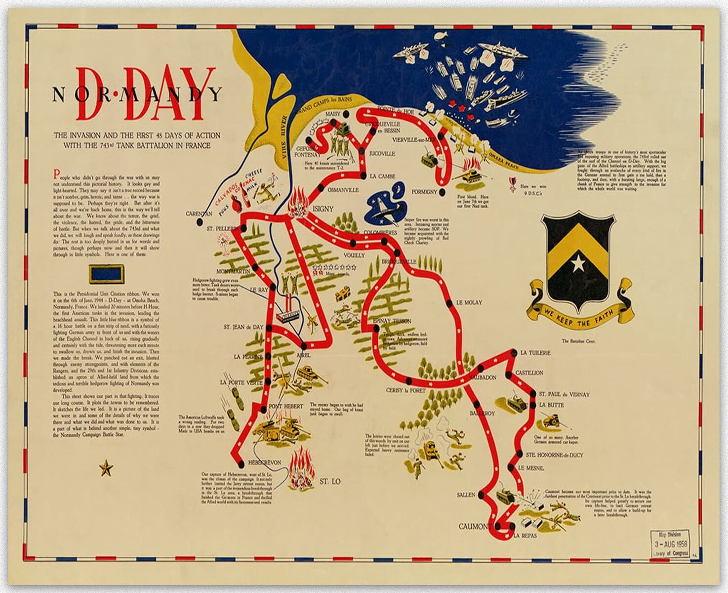 Wallbuddy zestaw 2 plakatów D-Day Normandia – retro druk 16 x 24 cale