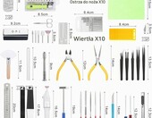 Fippy zestaw 101 narzędzi modelarskich – pilniki, szczypce, wiertła i cążki do modeli – zdjęcie 2