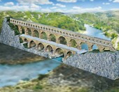 Schreiber-Bogen Pont du Gard – kartonowy model akweduktu do sklejania, 1:300 – zdjęcie 3