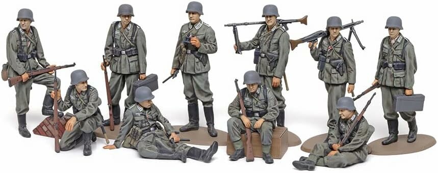 TAMIYA 32602 – zestaw 10 figurek niemieckiej piechoty, skala 1:48