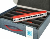 Feldherr FSLB075 – 3 pudełka na modele kolejowe H0 1:87, 5 gniazd z pianką – zdjęcie 4