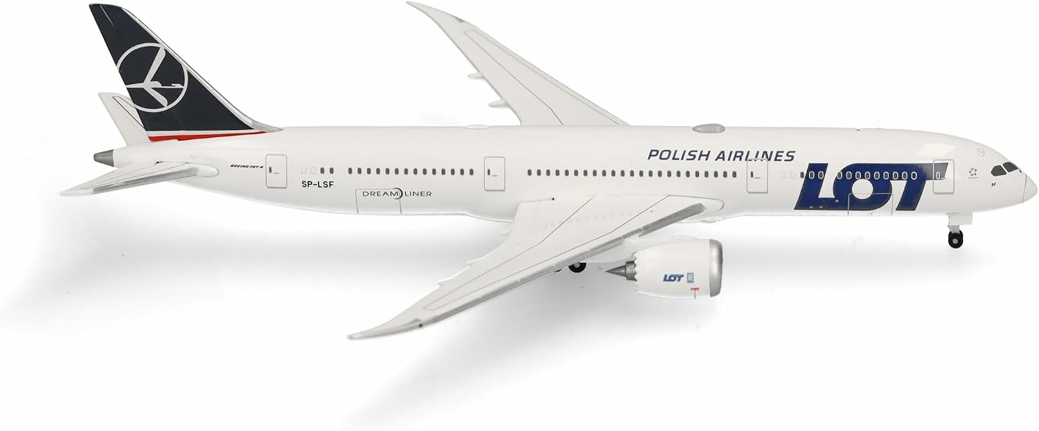 Herpa Boeing 787-9 Dreamliner LOT – metalowy model samolotu 1:500