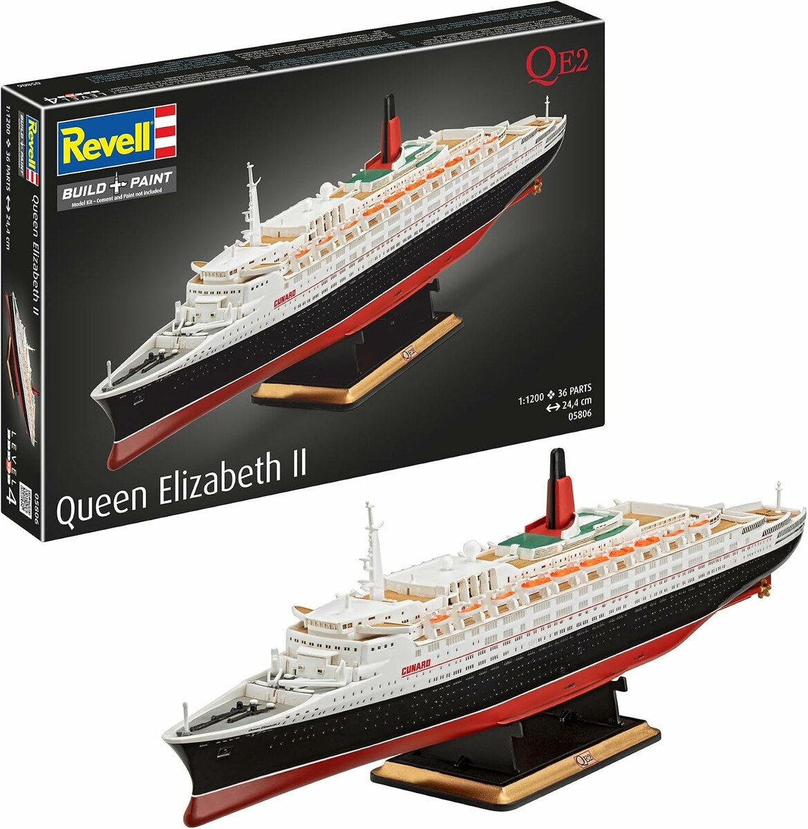 Revell 05806 Queen Elizabeth 2 1:1200 – model statku pasażerskiego do sklejania