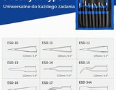 XOOL zestaw 9 precyzyjnych pęset ESD ze stali nierdzewnej z etui – zdjęcie 2