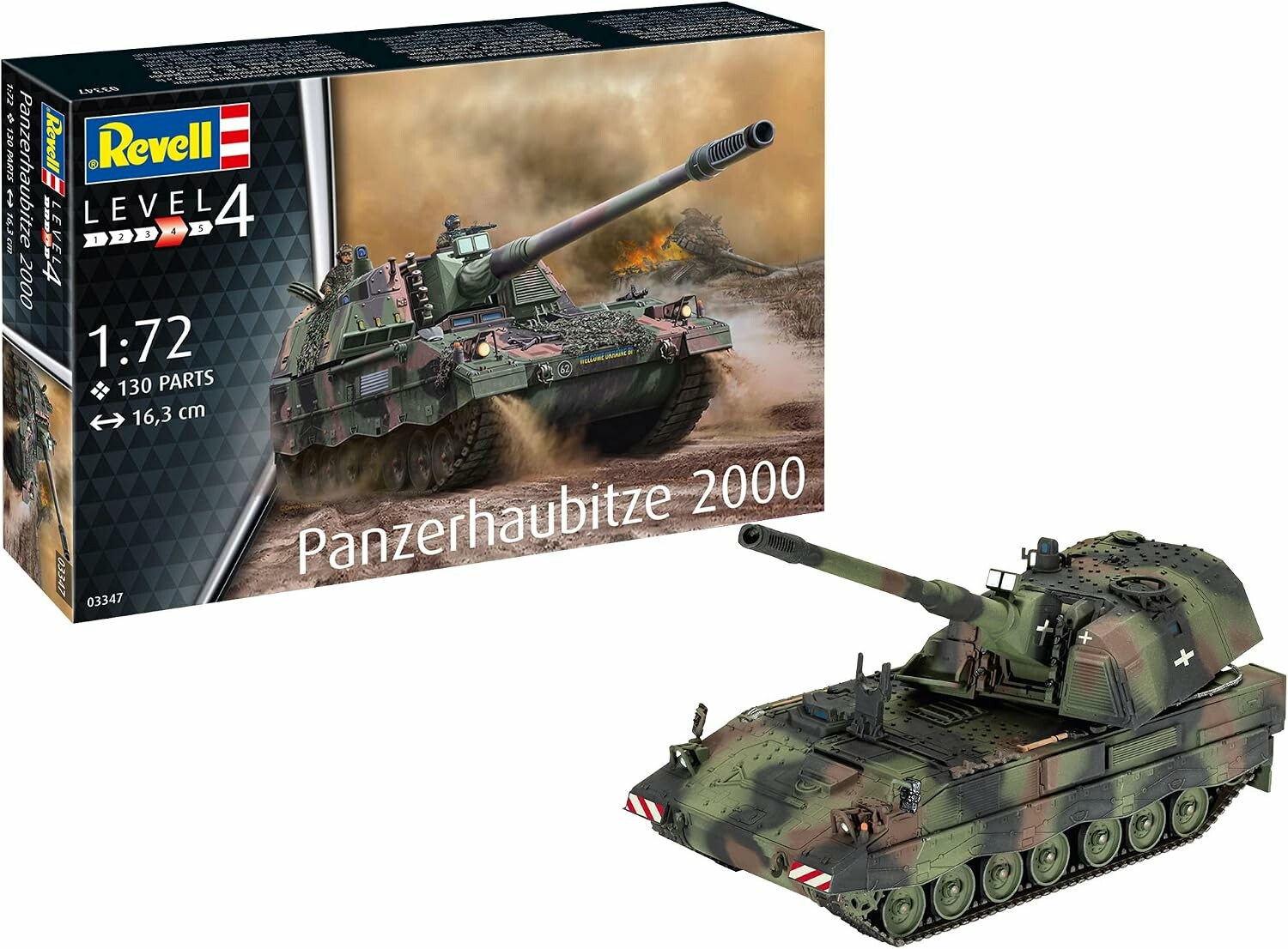 Revell 03347 Panzerhaubitze 2000 1:72 – model haubicy samobieżnej do sklejania