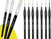 Himmlfel zestaw 10 pędzelków modelarskich – 7 do detali i 3 do drybrushingu – zdjęcie 1