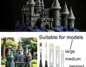 Himmlfel zestaw 10 pędzelków modelarskich – 7 do detali i 3 do drybrushingu – zdjęcie 3