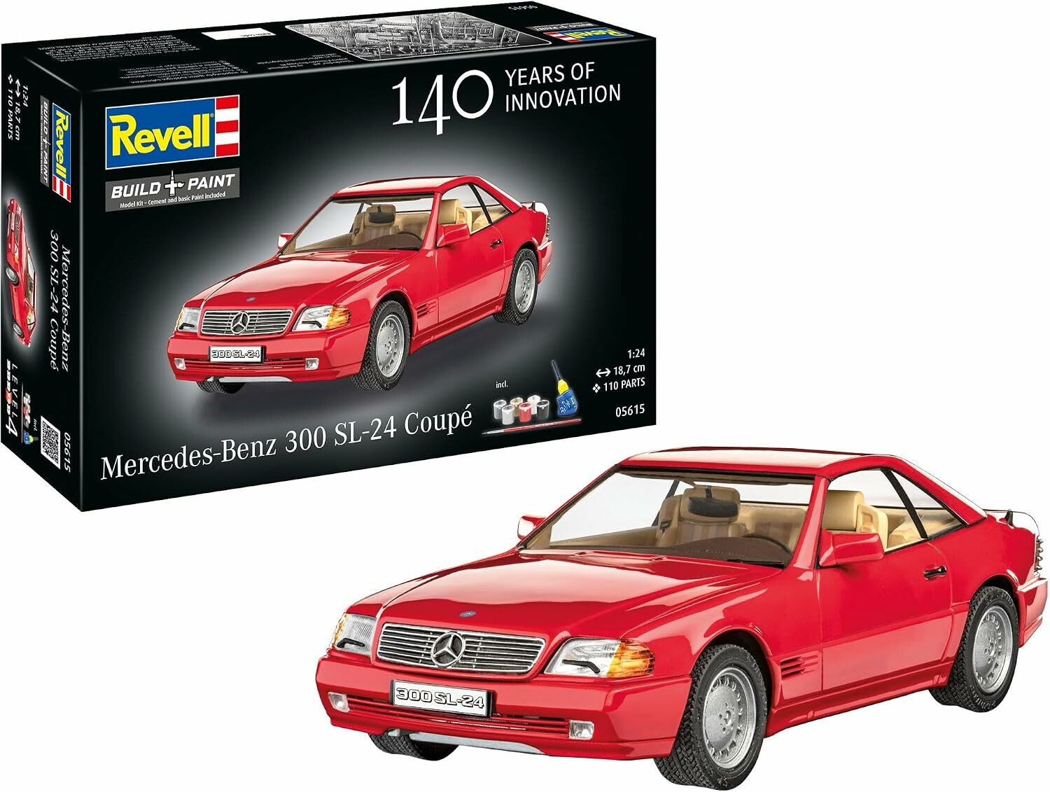 Revell 05615 Mercedes-Benz 300 SL Coupé 1:24 – zestaw upominkowy do sklejania