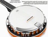Vangoa banjo 5-strunowe 38 cali – zestaw dla początkujących, mahoń, praworęczne – zdjęcie 3