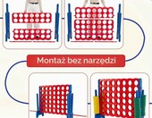 COSTWAY Gigantyczna gra Cztery w rzędzie 115 x 37,5 x 104 cm – gra rekreacyjna do ogrodu, niebieska – zdjęcie 5