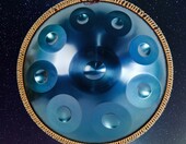 Handpan 56 cm D-moll 432 Hz – stalowy bęben ręczny 9 nut z etui i pałkami – zdjęcie 1