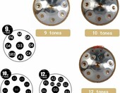 Handpan 56 cm D-moll 432 Hz – stalowy bęben ręczny 9 nut z etui i pałkami – zdjęcie 5