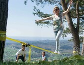 Gibbon Slacklines Classic 15 m – kompletny zestaw slackline, żółty – zdjęcie 3