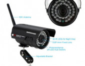 Wodoodporny zestaw do monitoringu Kkmoon SN-NVK-6004H10 HD WiFi czarny – zdjęcie 2