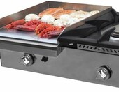 MBH MBHCG24L-FPF – gazowa kuchnia gastronomiczna 2 palniki i płyta 40 x 40 cm – zdjęcie 2
