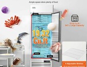 VEVOR zamrażarka gastronomiczna 570 l – szafa mroźnicza ze stali nierdzewnej, jedne drzwi – zdjęcie 4