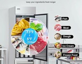 VEVOR zamrażarka gastronomiczna 570 l – szafa mroźnicza ze stali nierdzewnej, jedne drzwi – zdjęcie 5