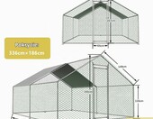 Redkid L2-W3020 – metalowy wybieg dla kur i małych zwierząt 3 x 4 x 2 m – zdjęcie 2