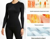EIISSION HLTHERMO – damski komplet bielizny termicznej na zimę, czarny – zdjęcie 2