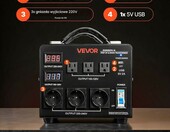 VEVOR HYMG-5000VA – transformator napięcia 220/110 V, 5000 VA, z wyświetlaczem LCD – zdjęcie 4