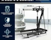 WERKTHOR żuraw warsztatowy 2 t – składany hydrauliczny dźwig do silnika, 6 kółek – zdjęcie 2
