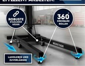 WERKTHOR żuraw warsztatowy 2 t – składany hydrauliczny dźwig do silnika, 6 kółek – zdjęcie 3